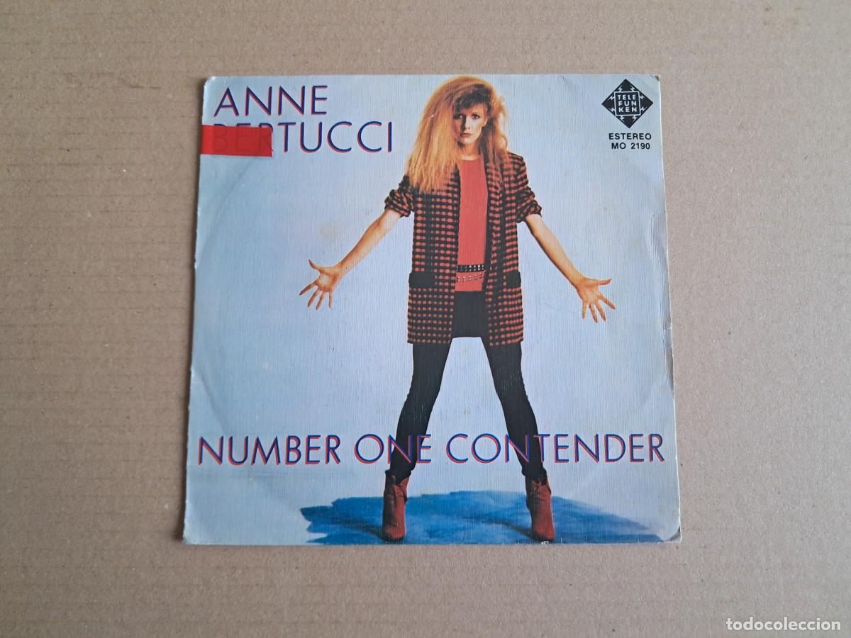 Discos de vinilo: ANNE BERTUCCI - NUMBER ONE CONTENDER SINGLE PROMOCIONAL 1983 EDICION ESPA&Ntilde;OLA