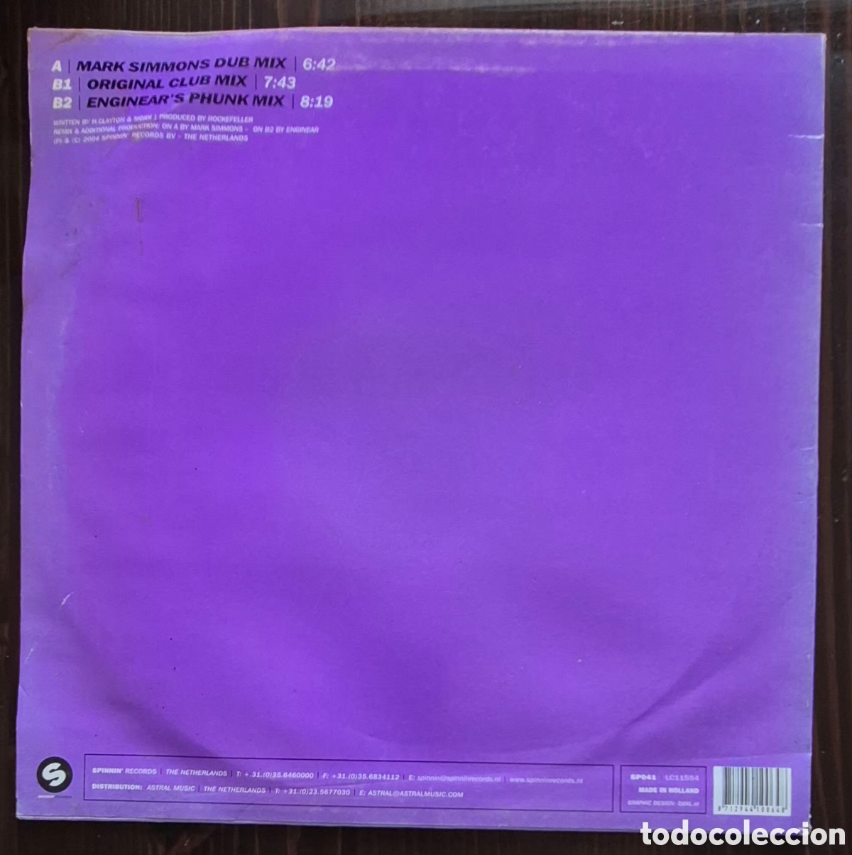 Discos de vinilo: MAXI - ROCKEFELLER - DO IT 2 NITE - 2004 HOLANDA (HOUSE) - Foto 2