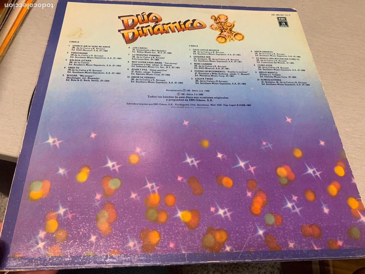 Discos de vinilo: DUO DIN&Aacute;MICO: 20 &Eacute;XITOS DE ORO / VINILO LP - EMI ODEON 1980 - Foto 2