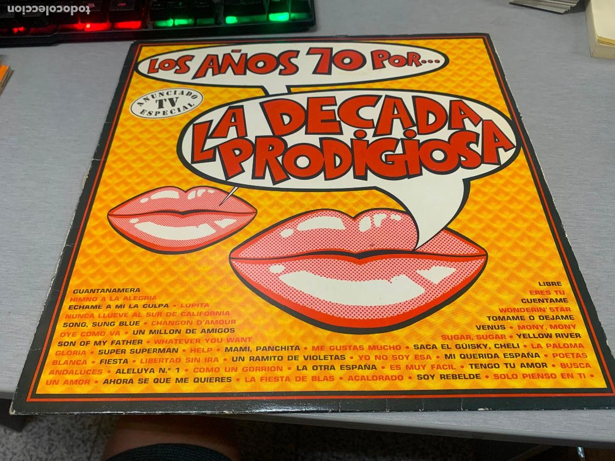 Discos de vinilo: LOS A&Ntilde;OS 70 POR... LA D&Eacute;CADA PRODIGIOSA / VINILO LP - HISPAVOX 1987