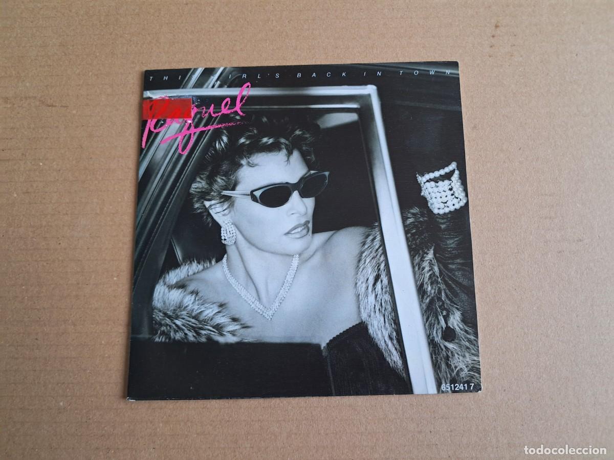 Discos de vinilo: RAQUEL WELCH - THIS GIRL&acute;S BACK IN TOWN SINGLE PROMOCIONAL 1987 EDICION ESPA&Ntilde;OLA