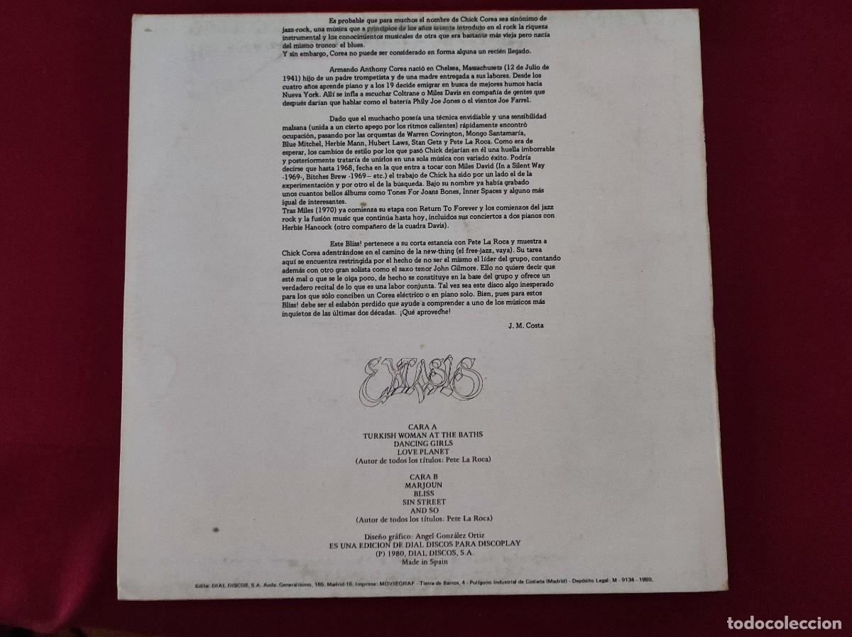 Discos de vinilo: Vinilo Jazz - Chick Corea - Extasis - Ed. Espa&ntilde;a 1980 - Dial Discos - Foto 2