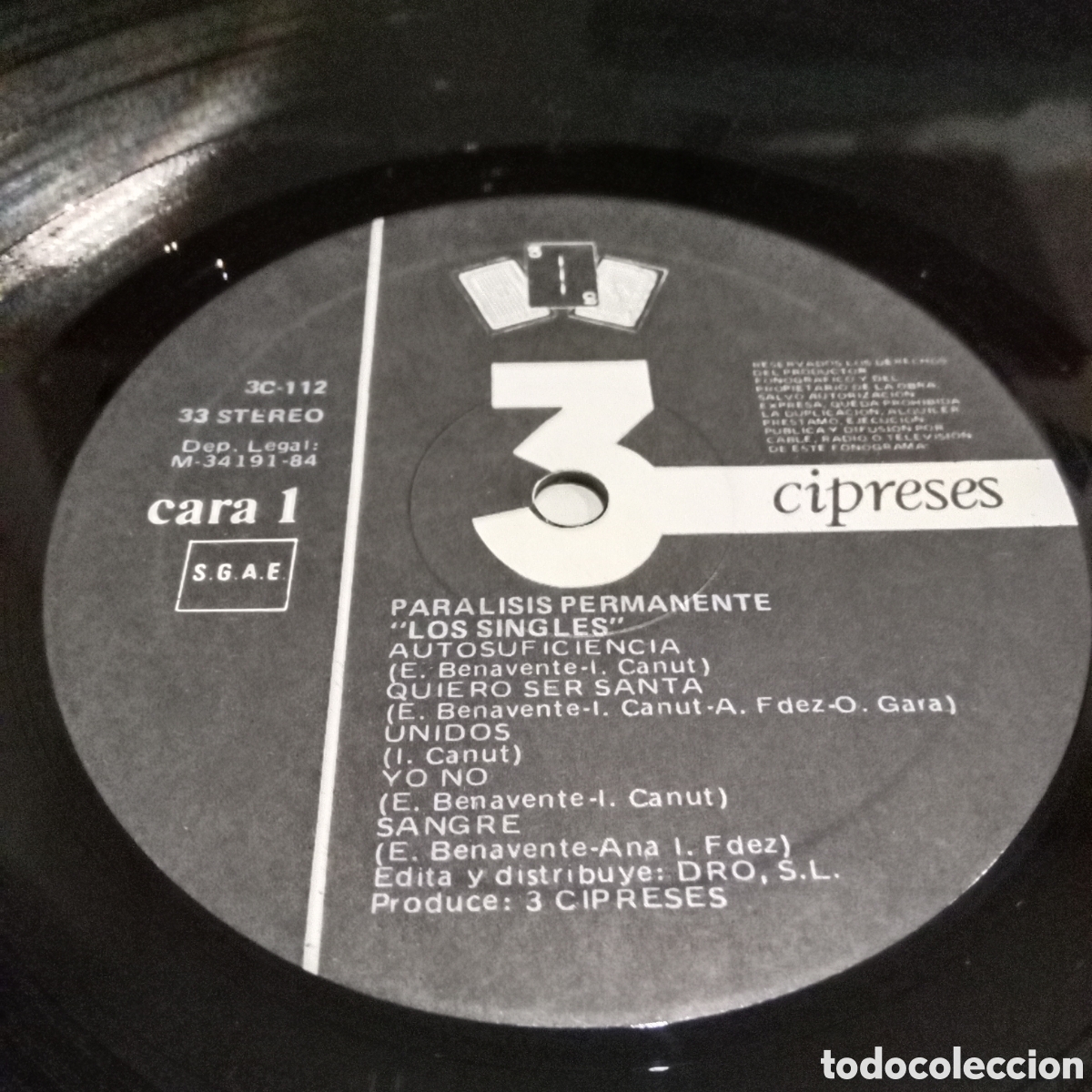 Discos de vinilo: PARALISIS PERMANENTE - LOS SINGLES - LP - Foto 4