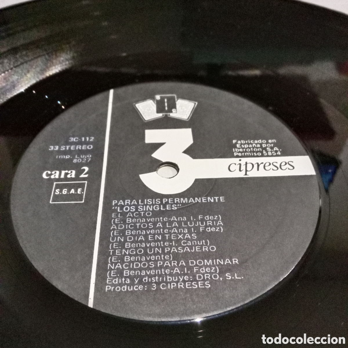 Discos de vinilo: PARALISIS PERMANENTE - LOS SINGLES - LP - Foto 5