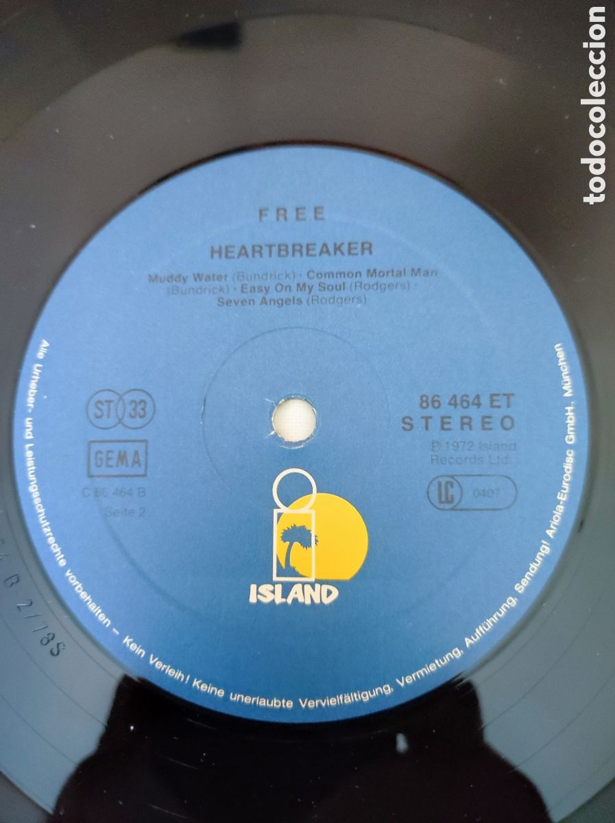 Discos de vinilo: FREE - HEARTBREAKER (1978) - Foto 6