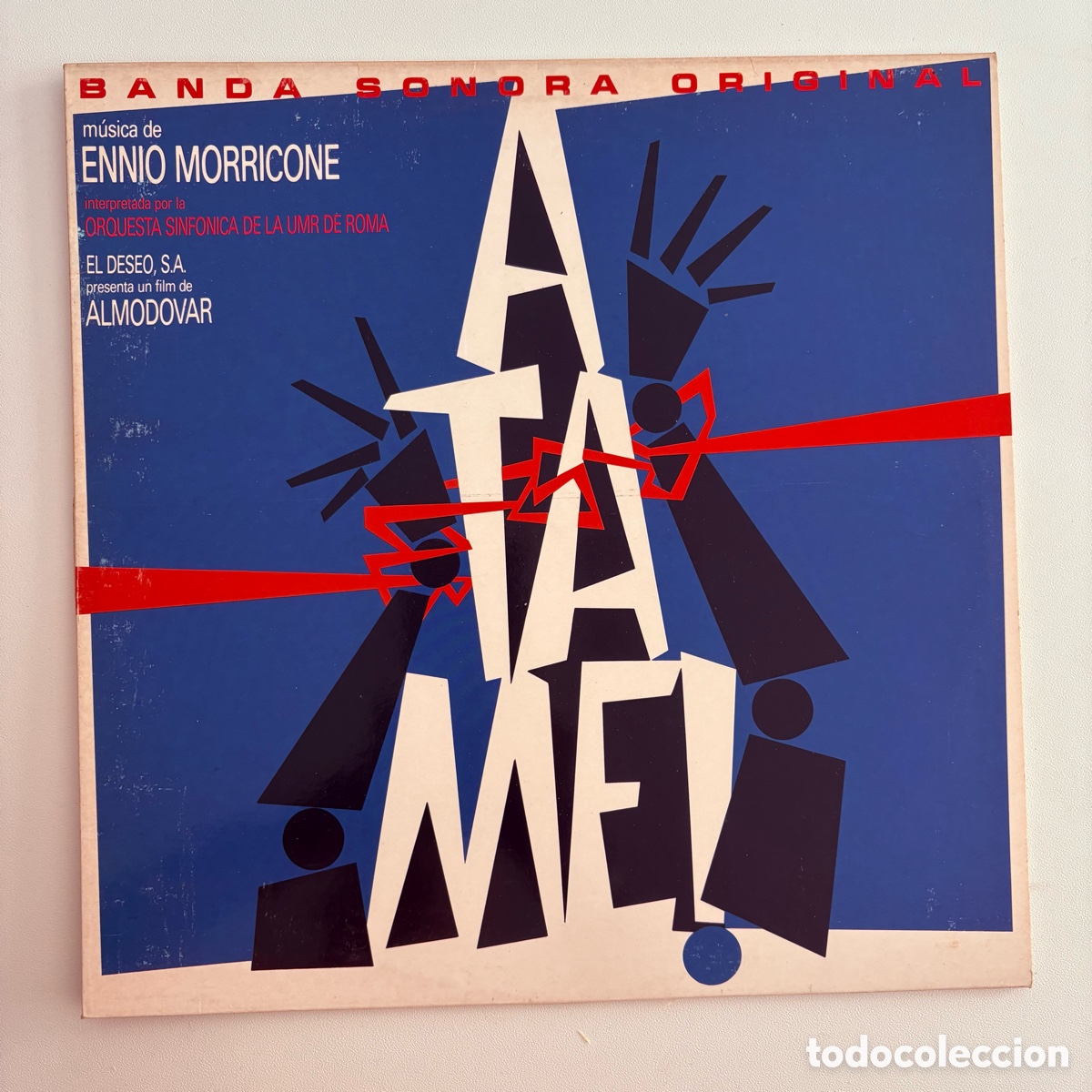 Discos de vinilo: lp banda sonora pelicula atame! almodobar Ennio Morricone edicion espa&ntilde;ola de 1989