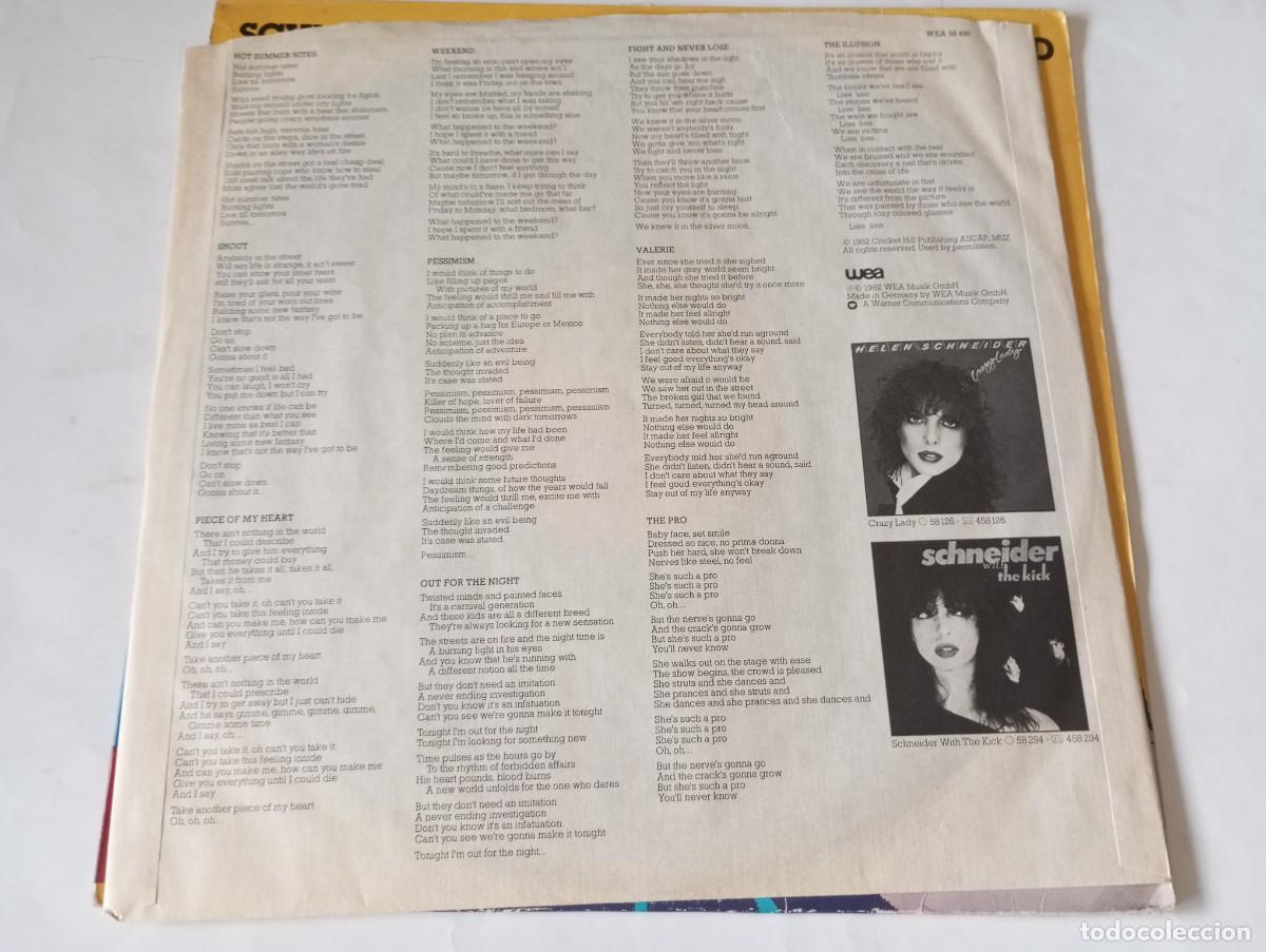 Discos de vinilo: Schneider With The Kick &ndash; Exposed - 1982 - LP - Foto 4
