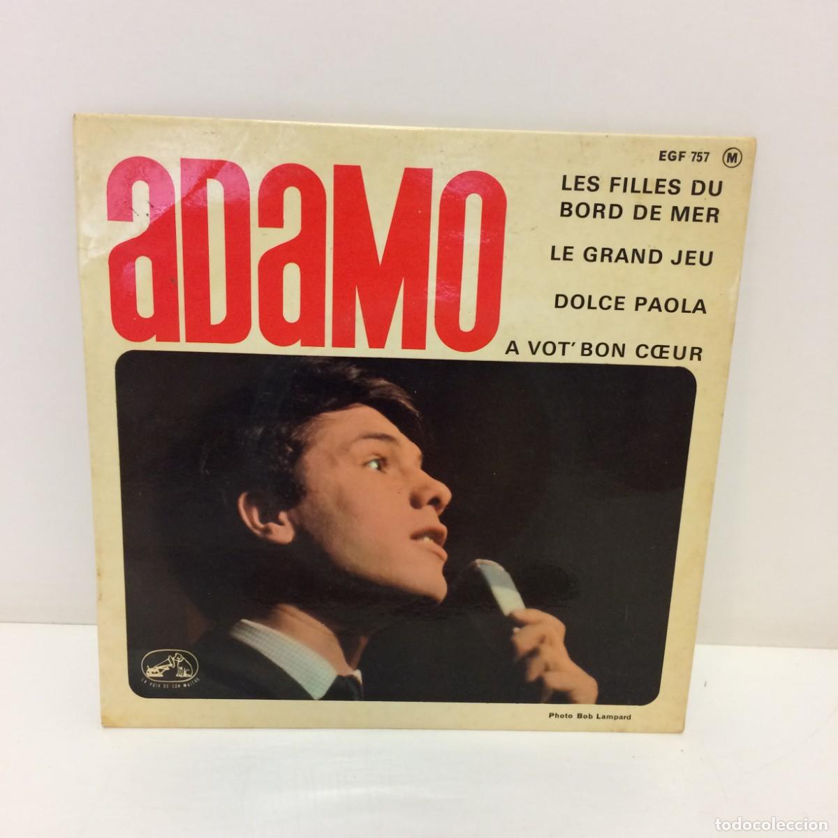 Discos de vinilo: Disco Vinilo: Adamo - Les filles de bord de mer ... - EGF 757