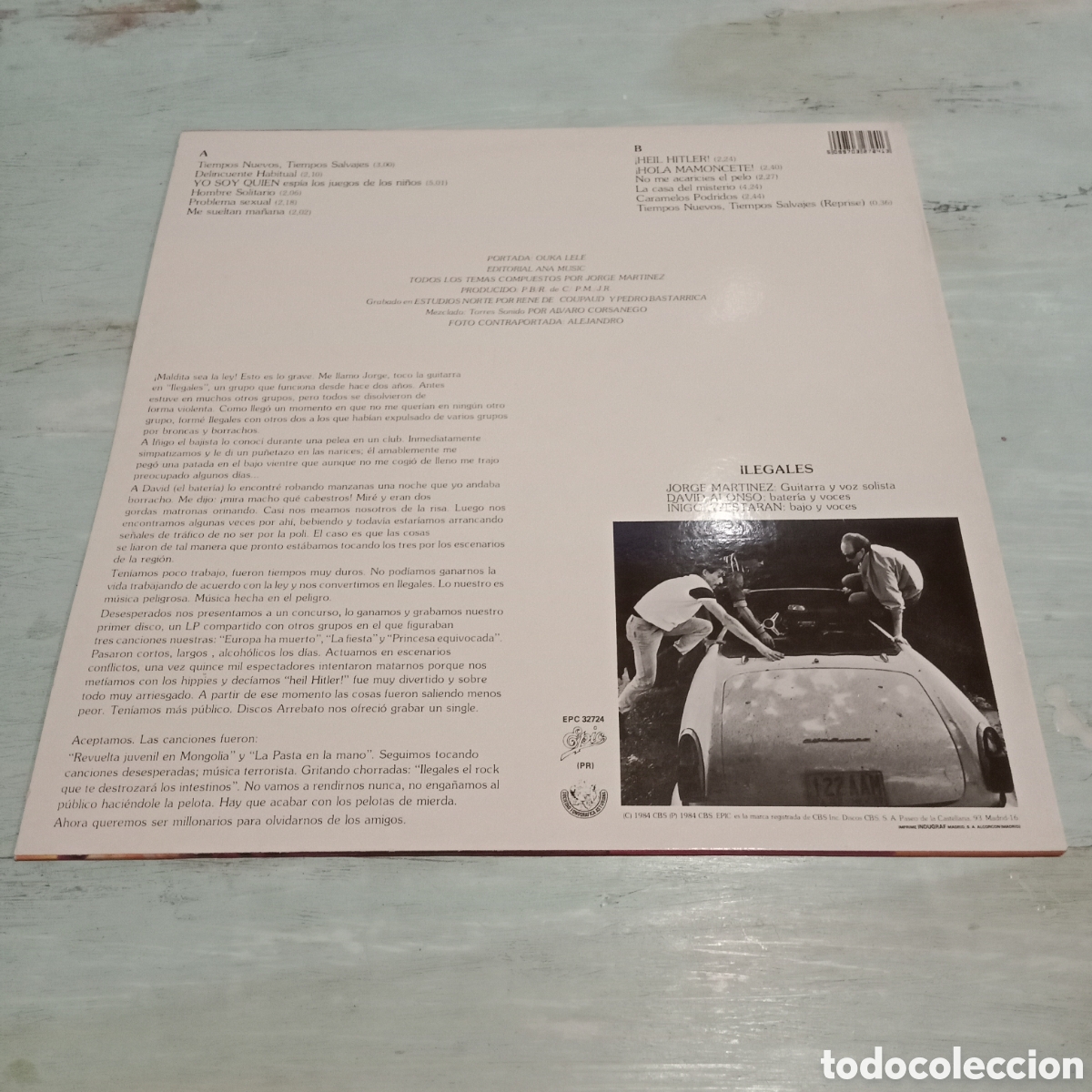 Discos de vinilo: ILEGALES - ILEGALES - LP - Foto 2