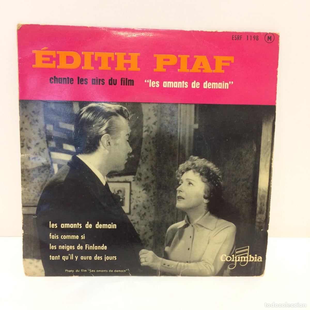 Discos de vinilo: Disco Vinilo: Edith Piaf - Chante les airs du film &rdquo;les amants de damain&rdquo; - ESRF 1198