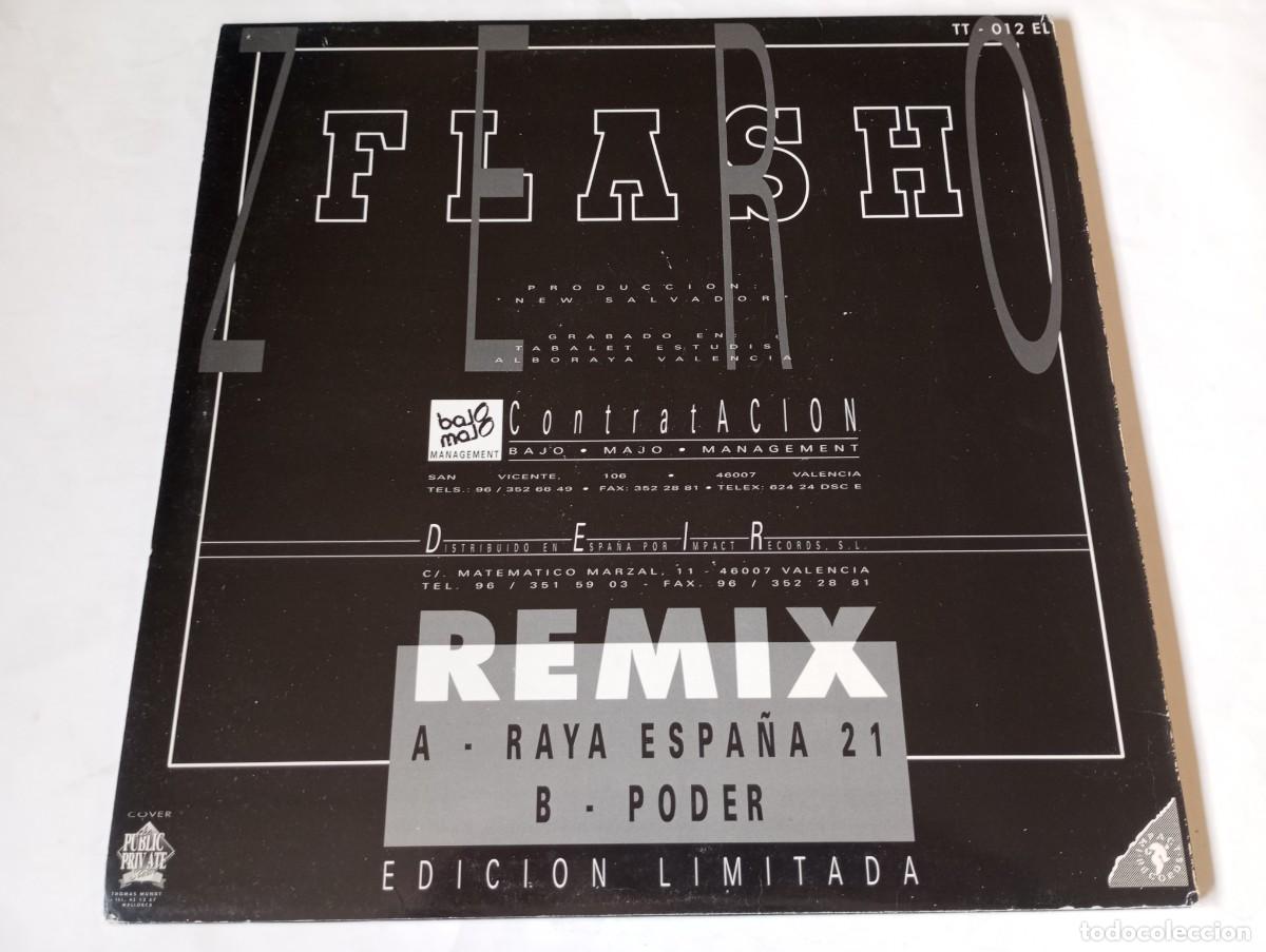 Discos de vinilo: Flash Zero &ndash; Raya Espa&ntilde;a 21 (Remix) / Poder - 1991 - Foto 2