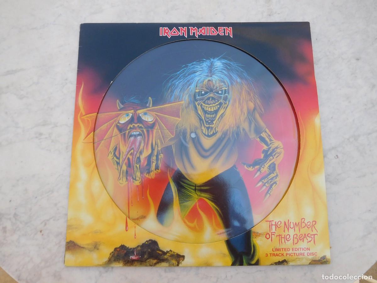 Discos de vinilo: Iron Maiden. Maxi Single. The number of the beast 2005. Edici&oacute;n UK Picture Disc. EMI 12EM 666