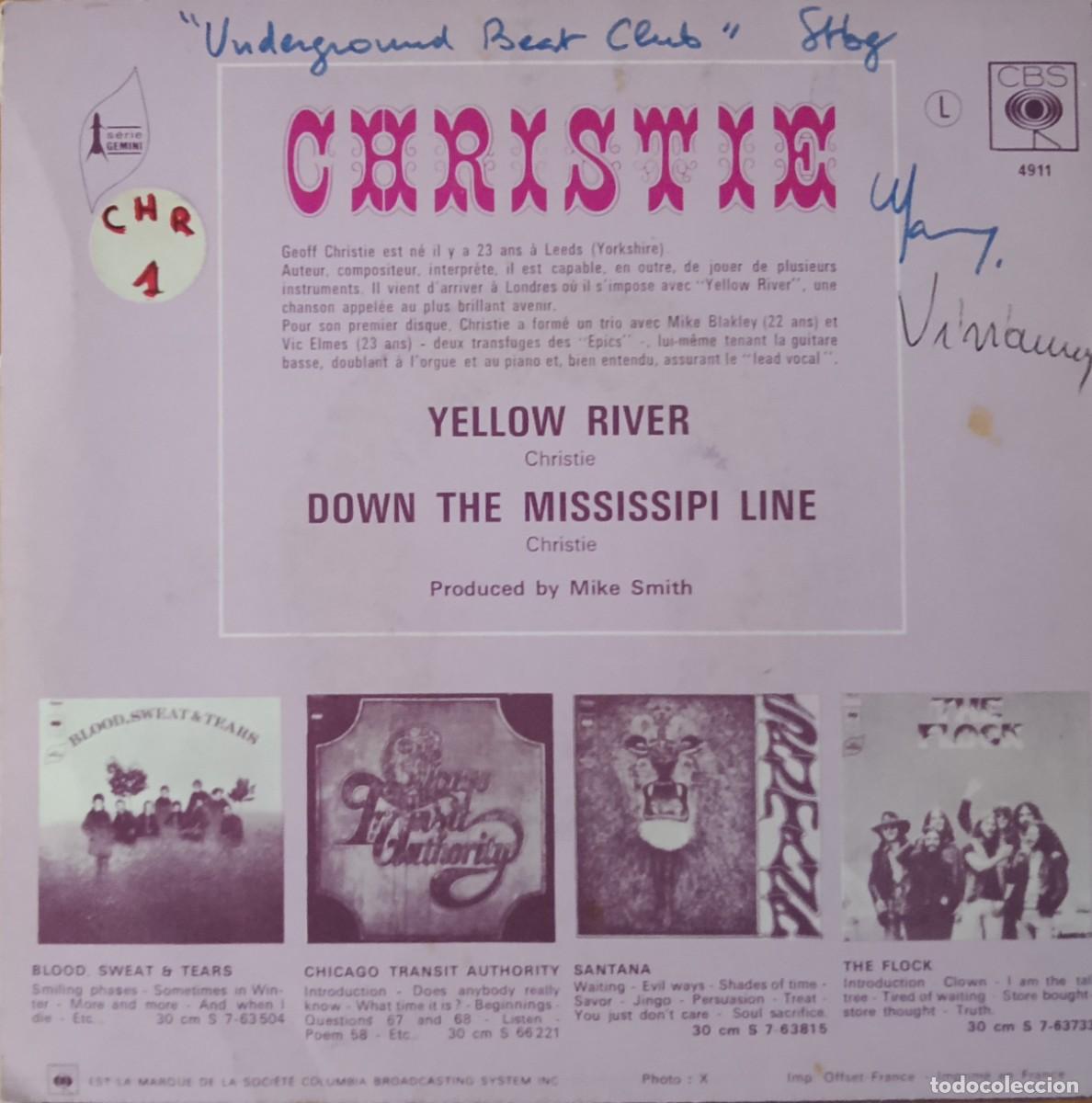 Discos de vinilo: Christie. Yellow river. Vinilo single. - Foto 2