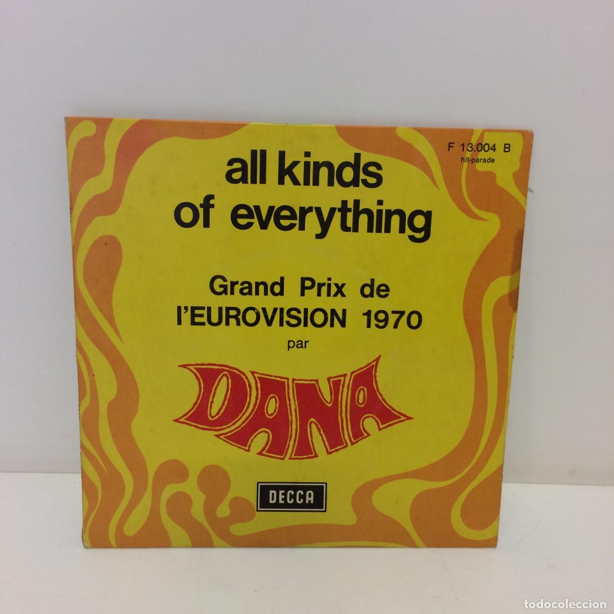Discos de vinilo: Disco Vinilo: Dana - All kinds of everything - Grand Prix de I' Eurovision 1970 - F 13.004 B