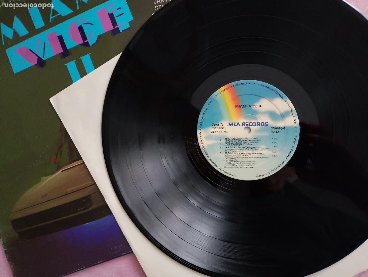Discos de vinilo: Miami Vice II, ED espa&ntilde;ola 1986 - Foto 3