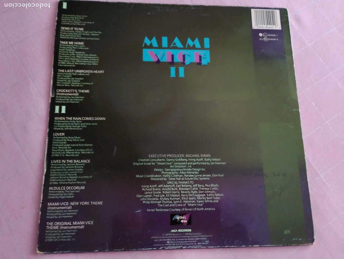 Discos de vinilo: Miami Vice II, ED espa&ntilde;ola 1986 - Foto 4