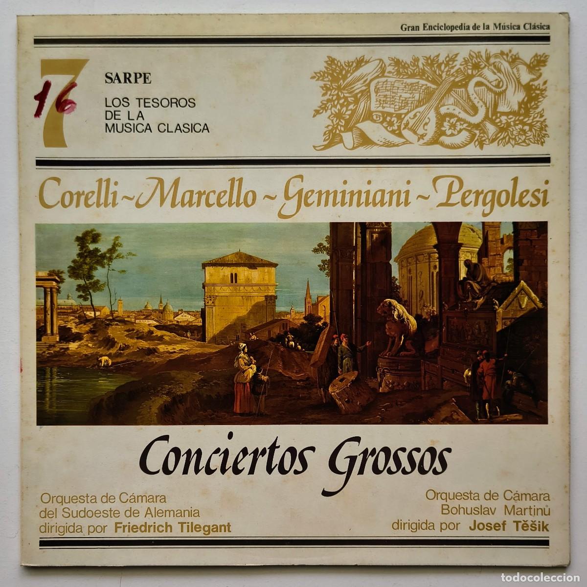 Discos de vinilo: Corelli, Marcello, Geminiani, Pergolesi - Los Tesoros de la musica clasica - 7