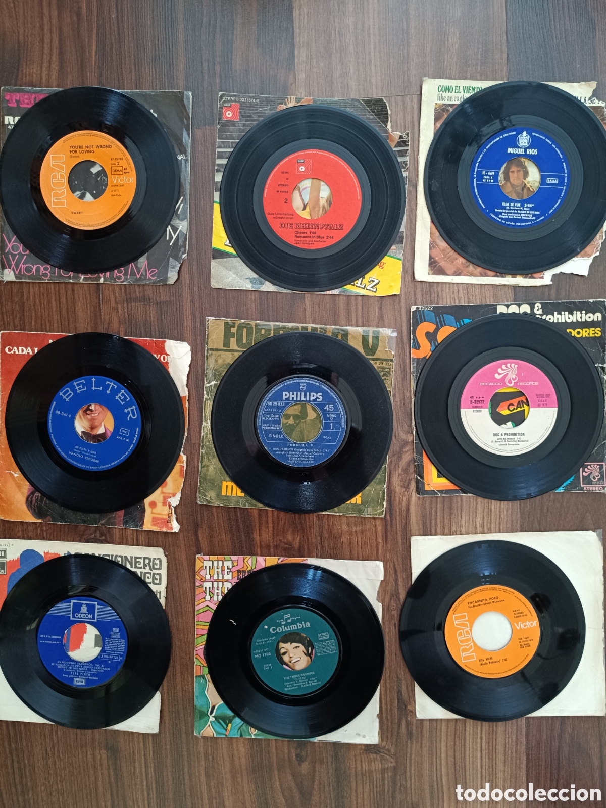 Discos de vinilo: Discos variados portadas estropeadas