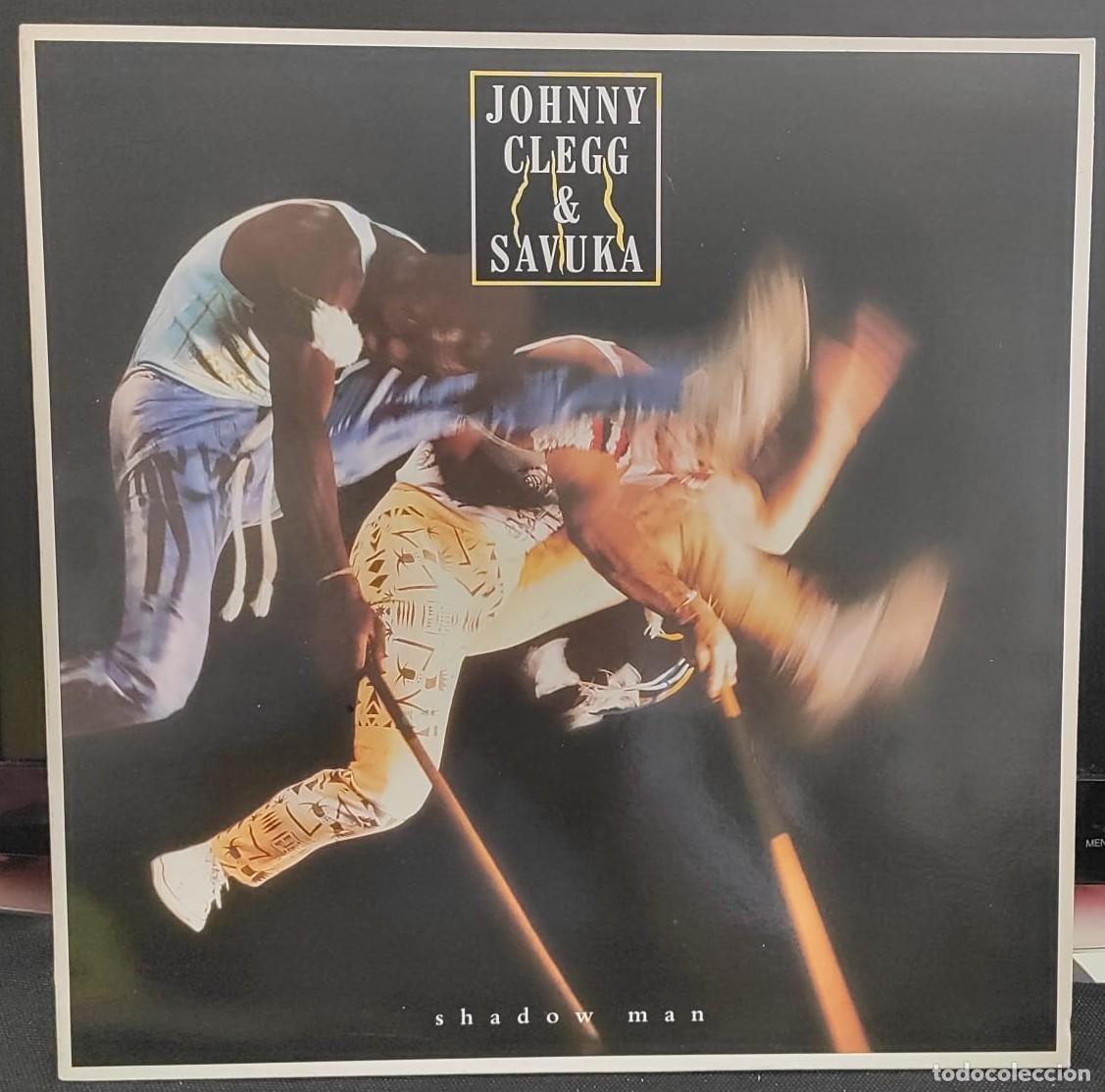 Discos de vinilo: JOHNNY CLEGG & SAVUKA - Shadow Man LP 1988 Espa&ntilde;a. EMI. INCLUYE ASIMBONANGA (B1) (NM/EX)