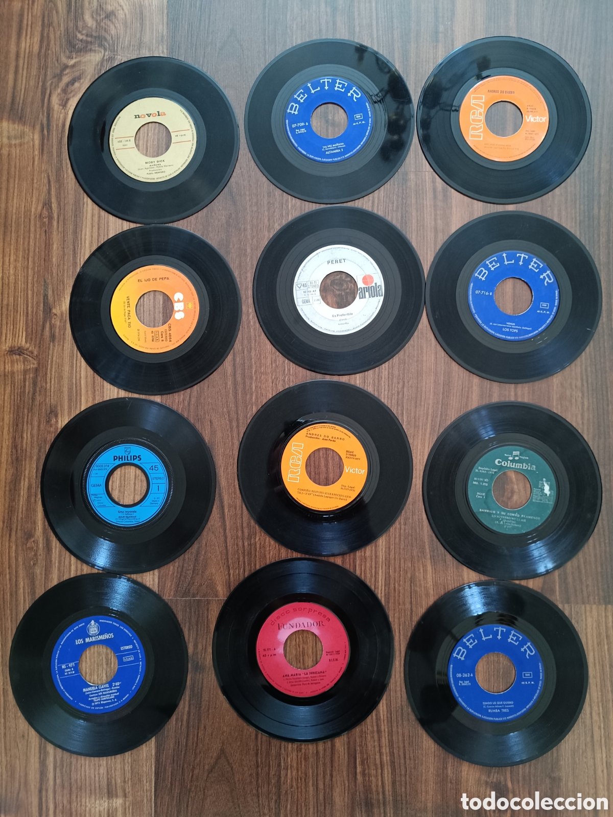 Discos de vinilo: Discos singles espa&ntilde;oles sin portada