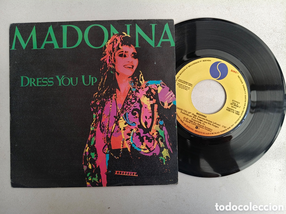 Discos de vinilo: MADONNA - Dress You Up - SINGLE PROMOCIONAL SIRE ESPA&Ntilde;A 1985 // NM