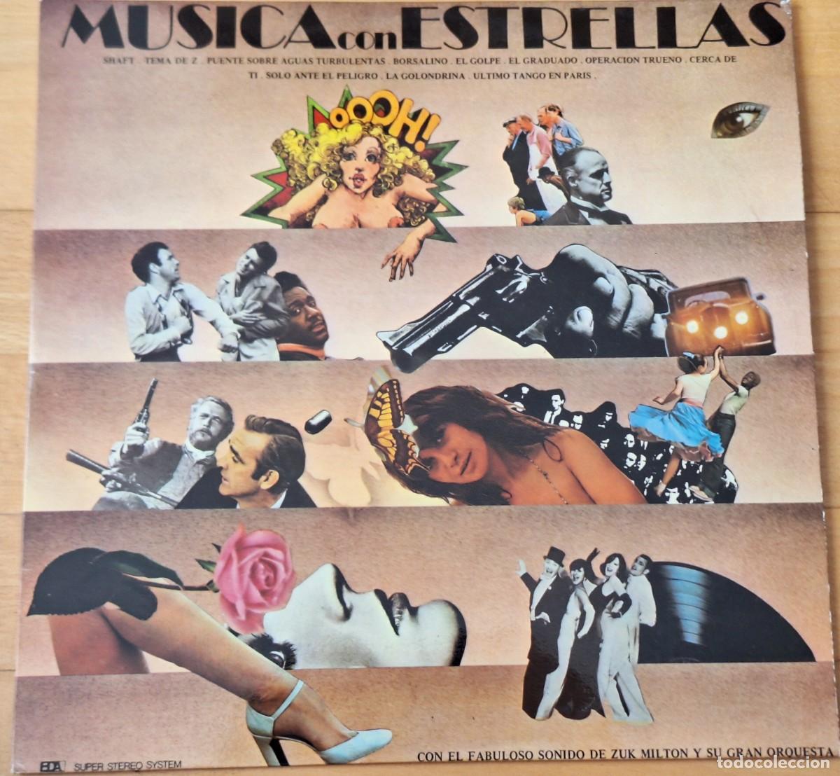 Discos de vinilo: MUSICA CON ESTRELLAS - ZUK MILTON Y SU GRAN ORQUESTA - DISCO VINILO LP - EDA 1976 - PERFECTO ESTADO