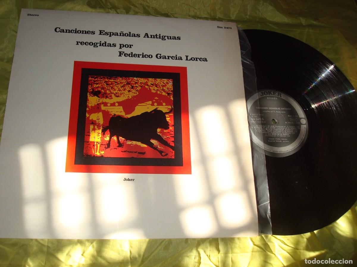 Discos de vinilo: CANCIONES ESPA&Ntilde;OLAS ANTIGUAS RECOGIDAS POR FEDERICO GARCIA LORCA. JOKER, 1973. EDC. ITALY (#)
