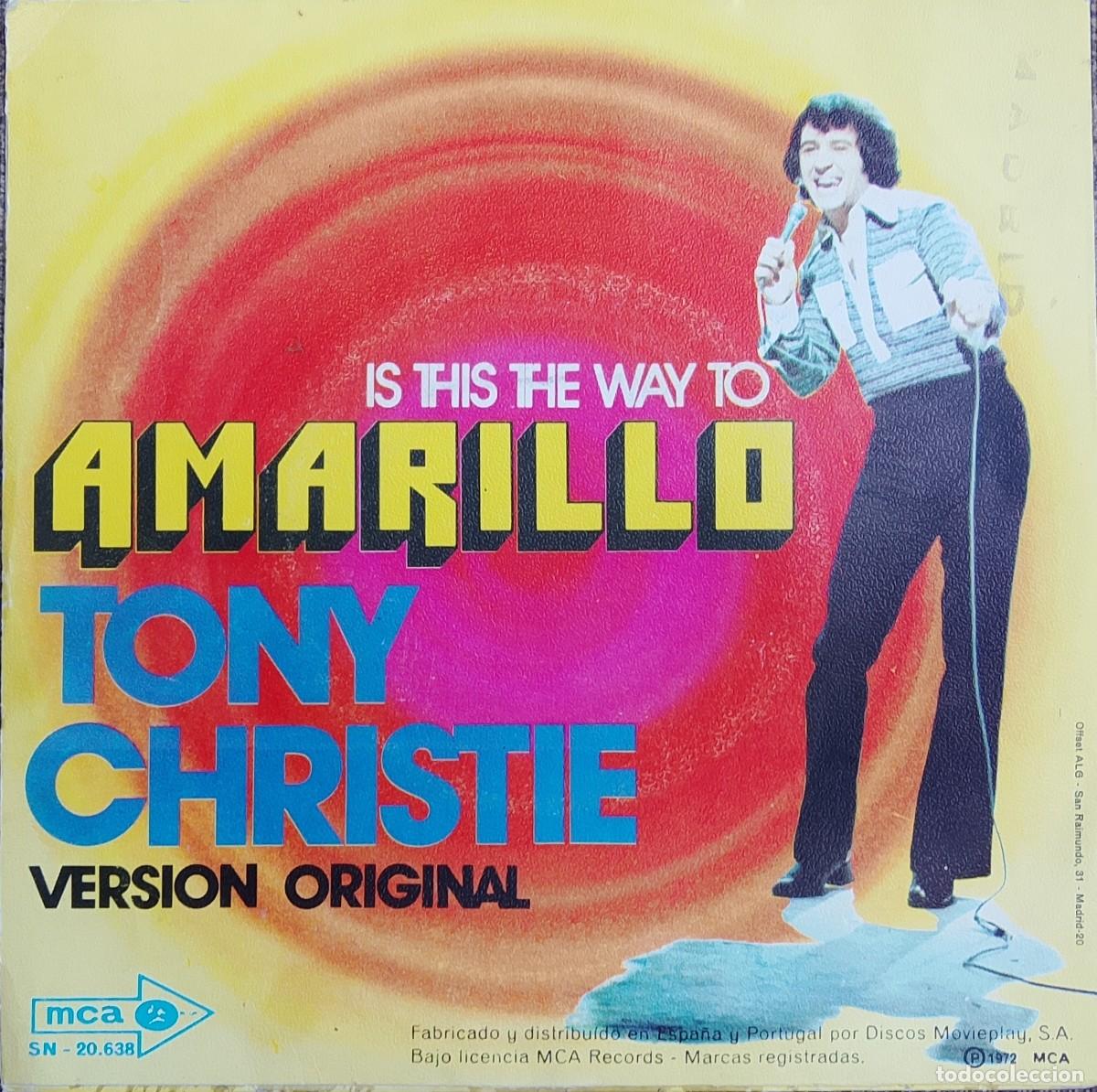 Discos de vinilo: Tony Christie. Amarillo. Vinilo single. - Foto 2