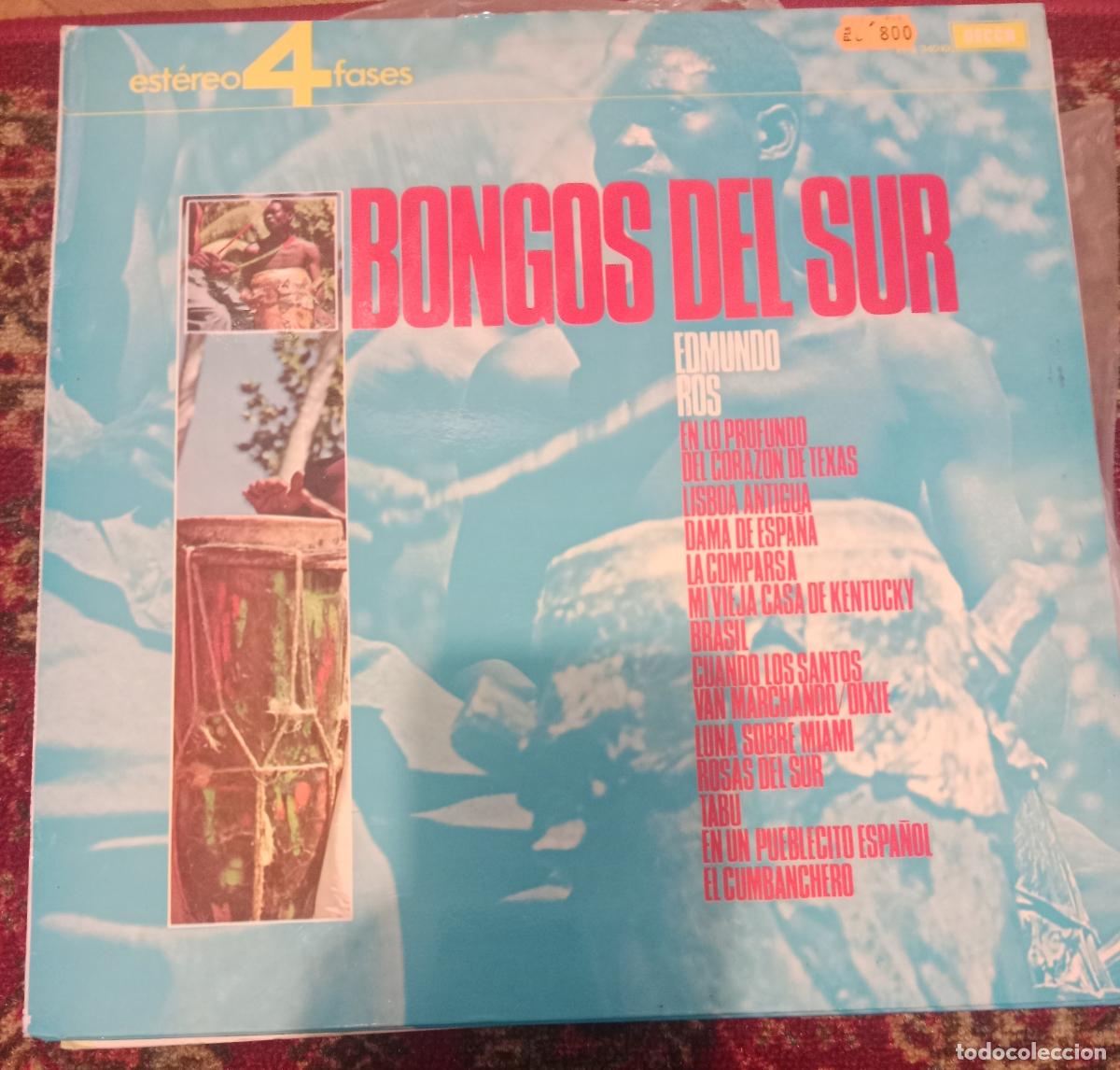Discos de vinilo: Edmundo Ros Y Su Orquesta &ndash; Bongos Del Sur Lp Espa&ntilde;a 1980