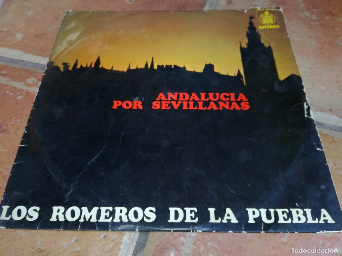 Discos de vinilo: LOS ROMEROS DE LA PUEBLA-ANDALUCIA POR SEVILLANAS-ORIGINAL 1971