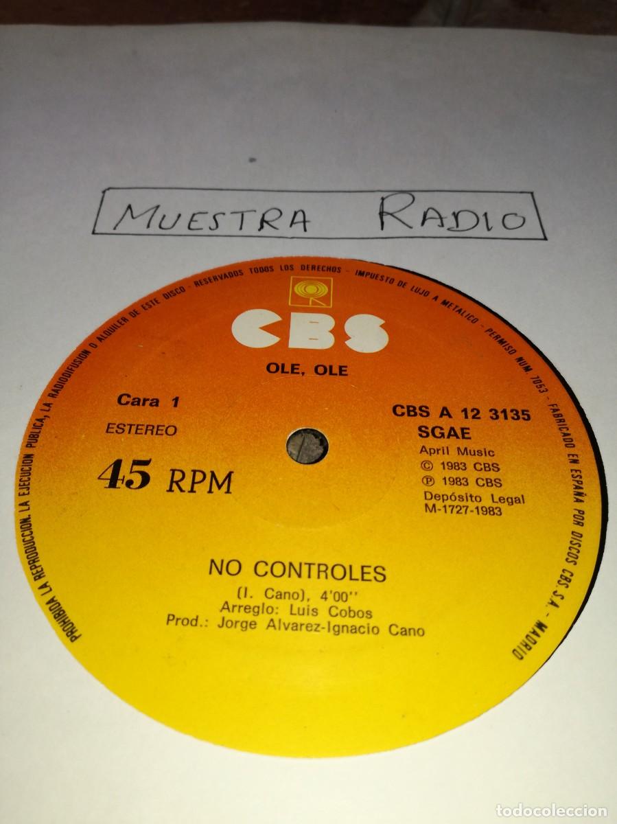 Discos de vinilo: OLE OLE-NO CONTROLES-ORIGINAL 1983 - Foto 2