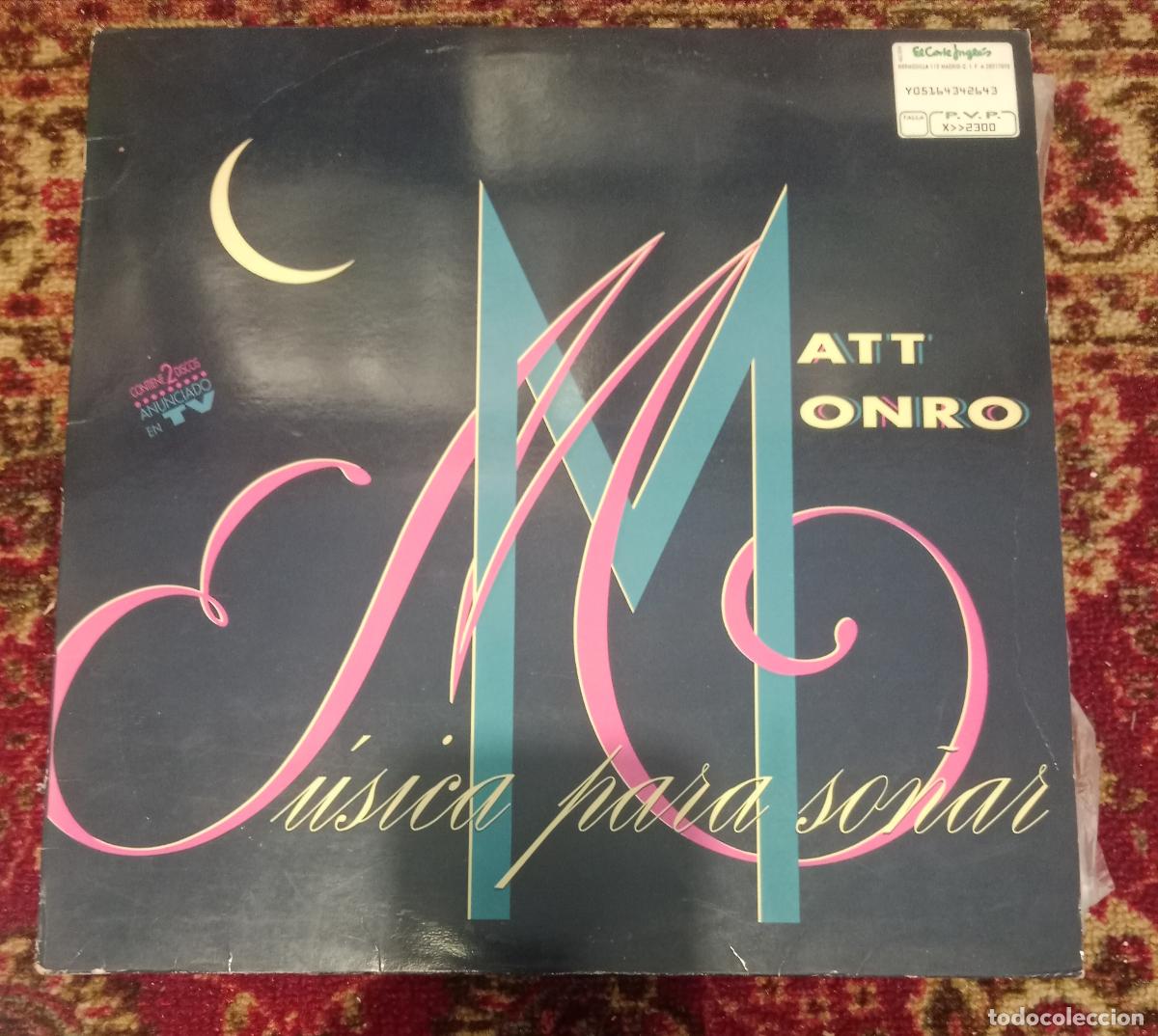 Discos de vinilo: Matt Monro &ndash; M&uacute;sica Para So&ntilde;ar Doble Lp Espa&ntilde;a 1991