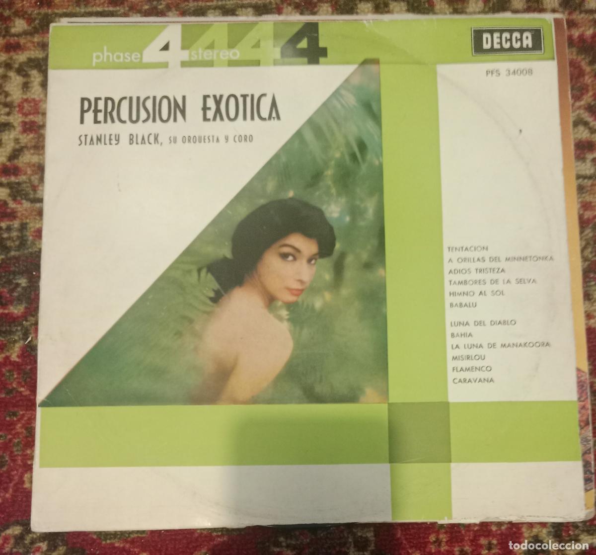 Discos de vinilo: Stanley Black, Su Orquesta Y Coro &ndash; Percusi&oacute;n Ex&oacute;tica Lp Espa&ntilde;a 1963
