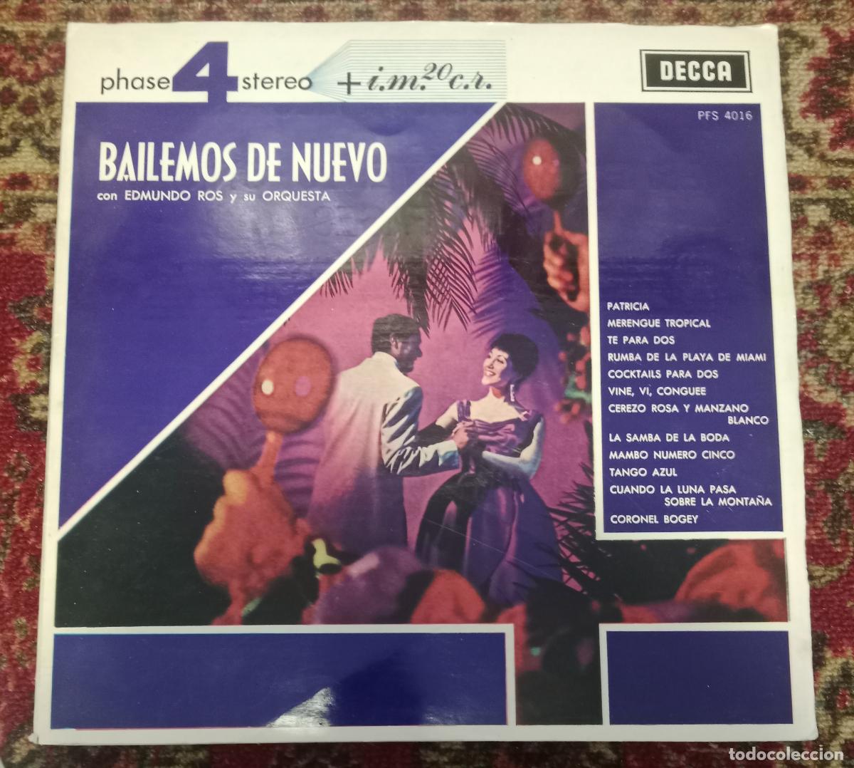 Discos de vinilo: Edmundo Ros Y Su Orquesta* &ndash; Bailemos De Nuevo Lp Espa&ntilde;a 1963