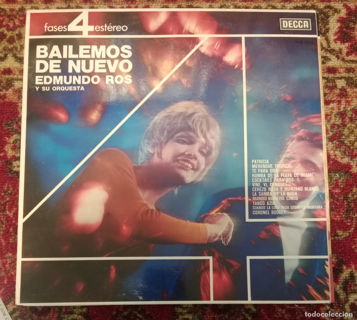 Discos de vinilo: Edmundo Ros Y Su Orquesta &ndash; Bailemos De Nuevo Lp Espa&ntilde;a 70s
