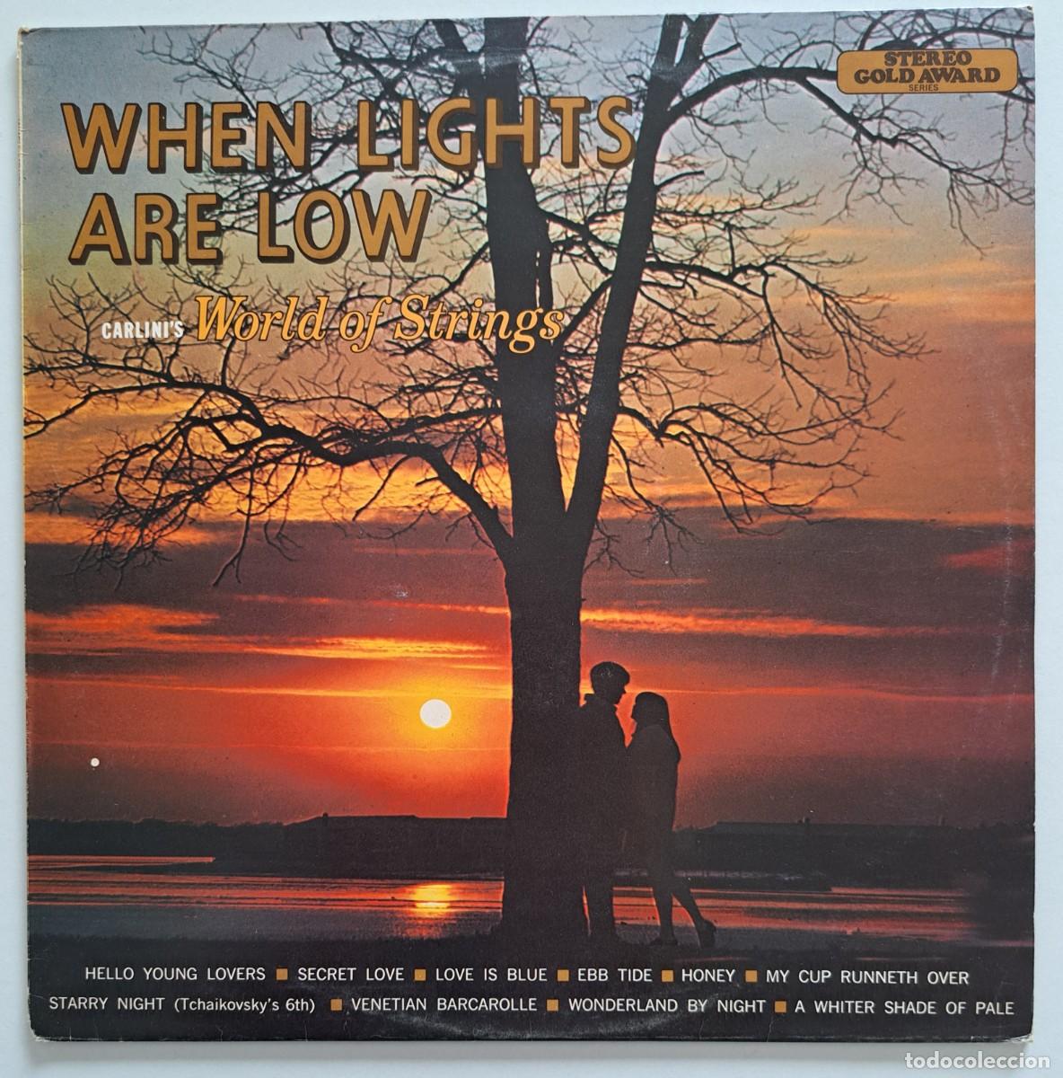 Discos de vinilo: CARLINI'S WORLD OF STRINGS - WHEN LIGHTS ARE LOW - Stereo Gold Award &ndash; MER 318 - UK 1970