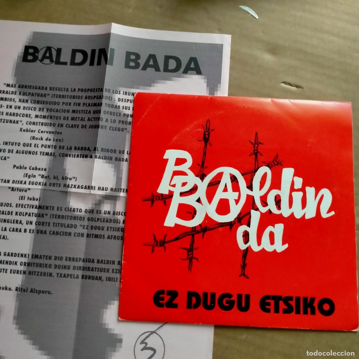Discos de vinilo: BALDIN BADA. SINGLE EZ DUGU ETSIKO- AFRIKATIK OIHARTZUNA. OIHUKA 1992. SIN USAR. CON HOJA PROMOCIONA