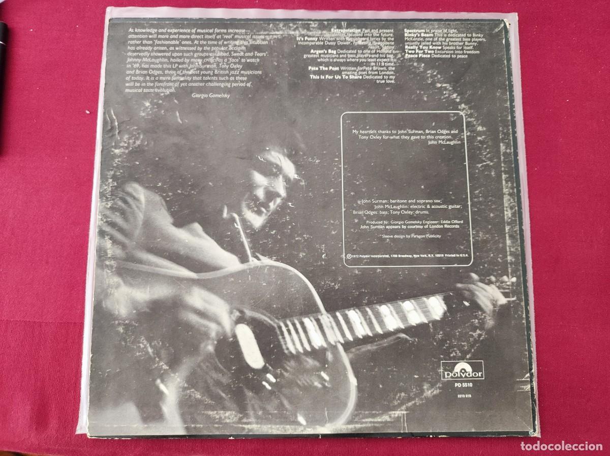 Discos de vinilo: Vinilo Jazz - John McLaughlin - Extrapolation - Ed. EE.UU. 1972 - Polydor - Foto 3