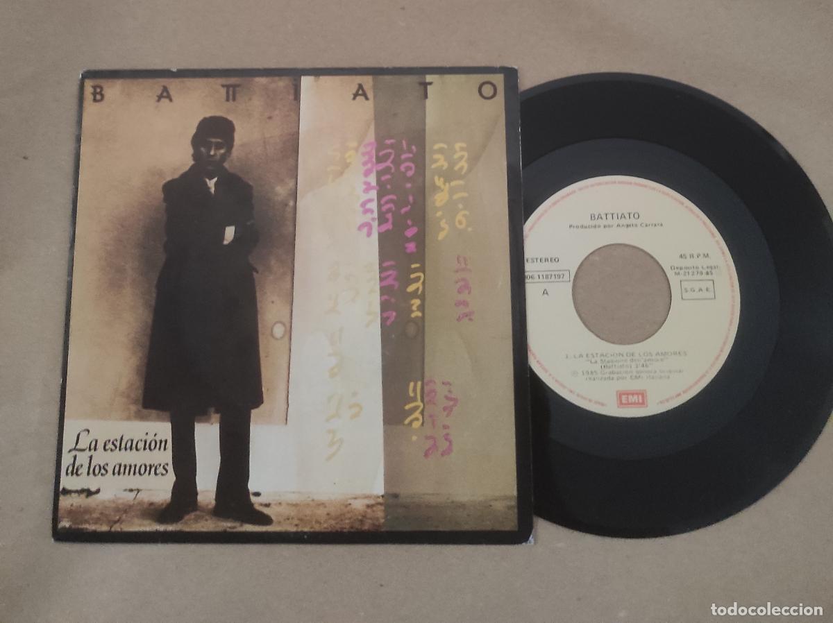 Discos de vinilo: FRANCO BATTIATO - LA ESTACION DE LOS AMORES / LOS TRENES DE TOZEUR / SINGLE-ESPA&Ntilde;A-1985-COMO NUEVO