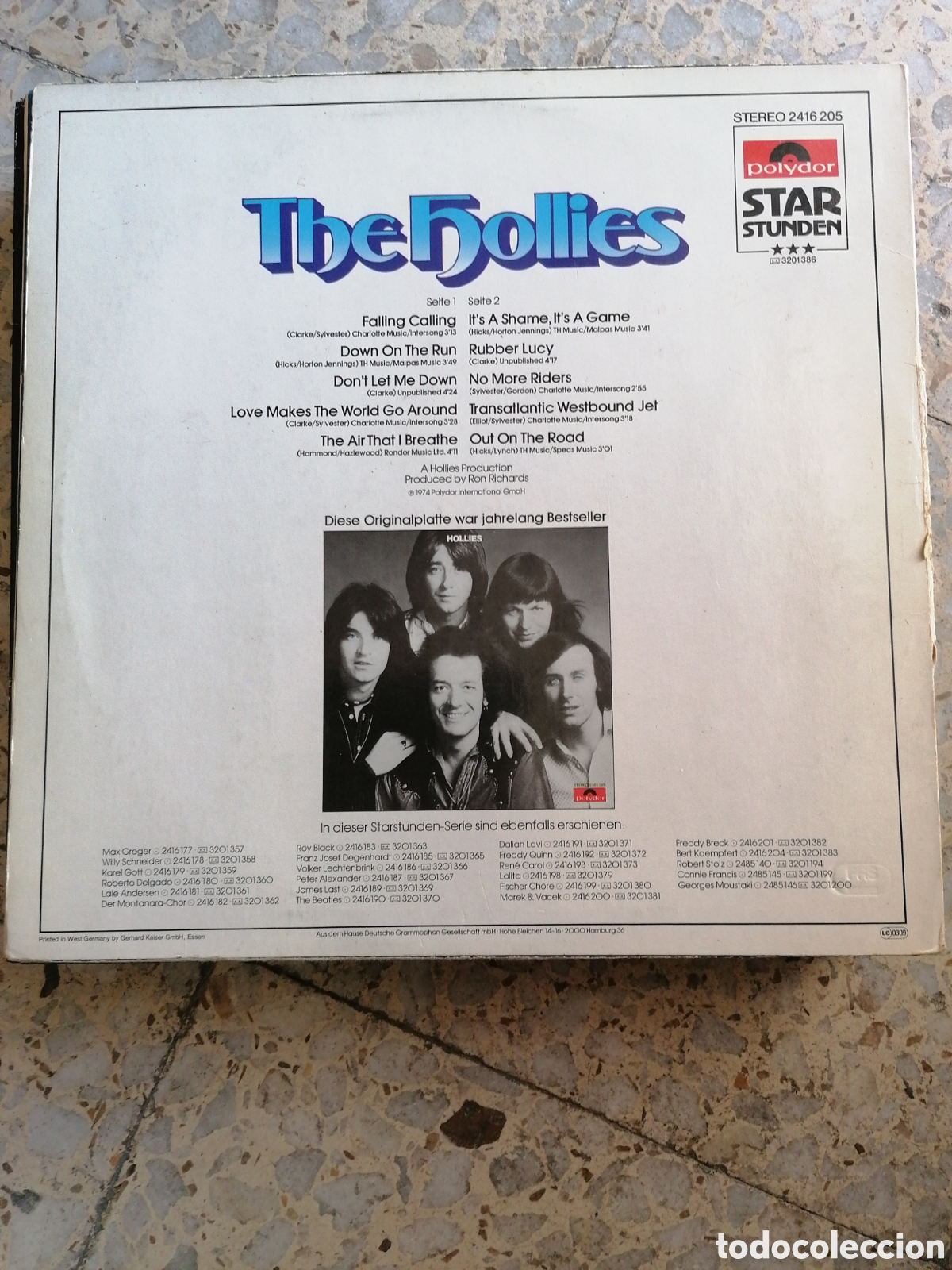 Discos de vinilo: LP THE HOLLIES FALLING CALLING 1974 GERMANY - Foto 2