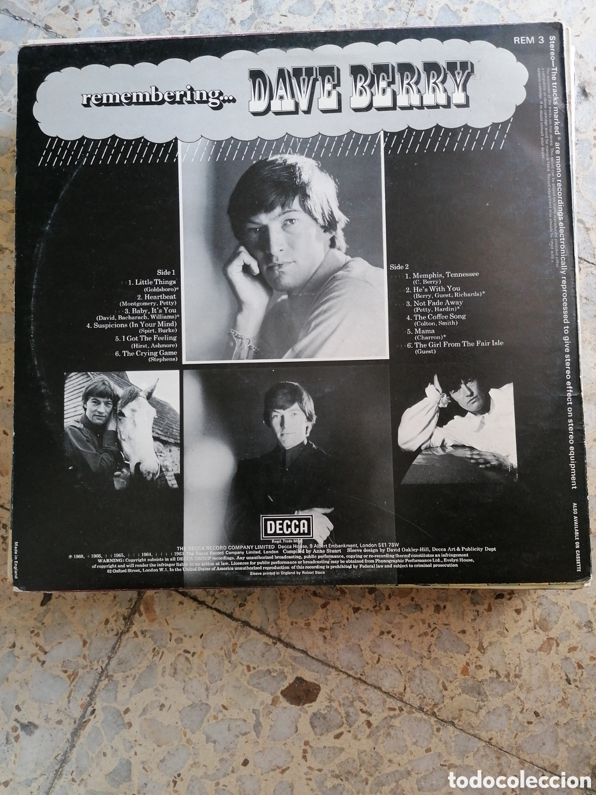 Discos de vinilo: LP DAVE BERRY REMEMBERING 1968 UK - Foto 2