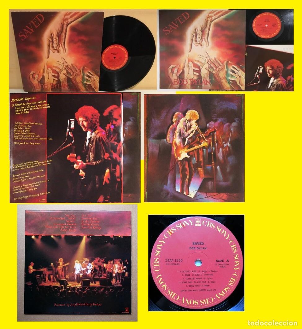 Discos de vinilo: BOB DYLAN / SAVED 1980 !! RARA COMPLETA 1&ordf; EDIT JAPAN 1&ordm; PRESS + LIBRETO + ENCARTE !! TODO EXC
