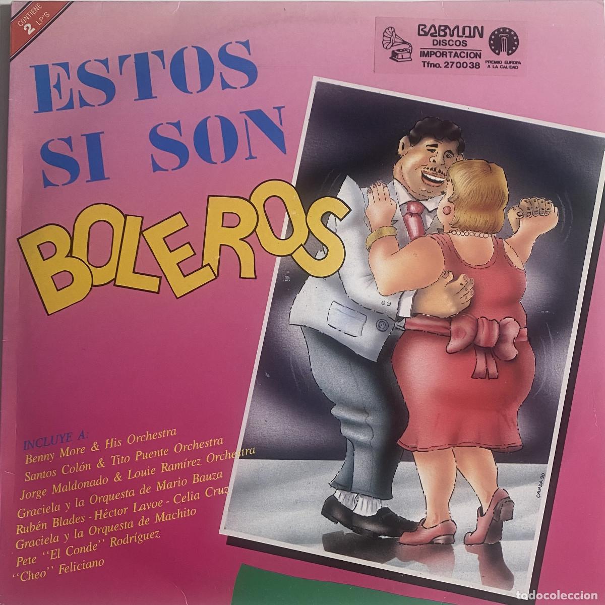 Discos de vinilo: ESTOS SI SON BOLEROS - VARIOS INTERPRETES - DOBLE LP - DISCOS MANZANA - VER FOTOS