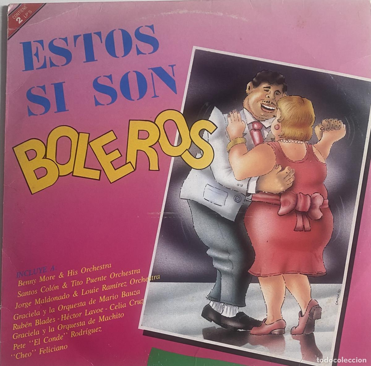 Discos de vinilo: ESTOS SI SON BOLEROS - VARIOS INTERPRETES - DOBLE LP - DISCOS MANZANA - VER FOTOS
