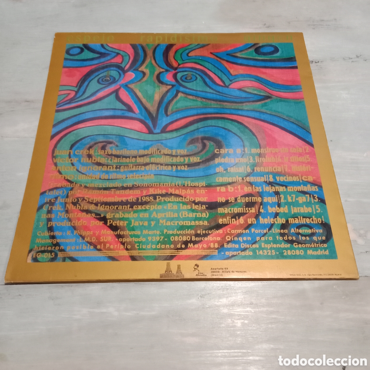 Discos de vinilo: MACROMASSA - ESPEJO RAPIDISIMO QUINQEN - LP - Foto 2