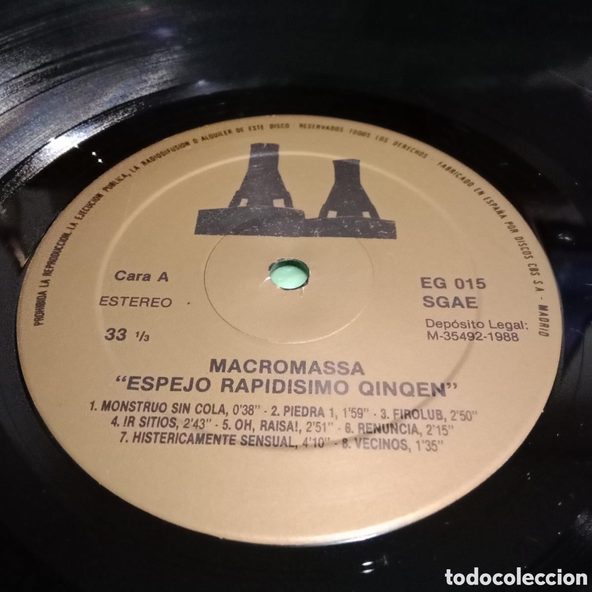 Discos de vinilo: MACROMASSA - ESPEJO RAPIDISIMO QUINQEN - LP - Foto 6