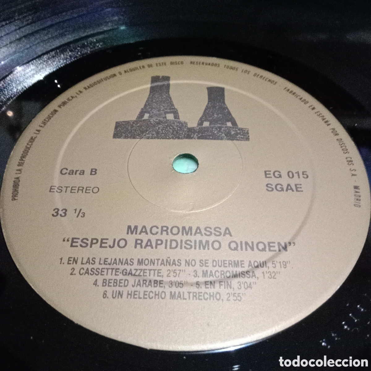 Discos de vinilo: MACROMASSA - ESPEJO RAPIDISIMO QUINQEN - LP - Foto 7