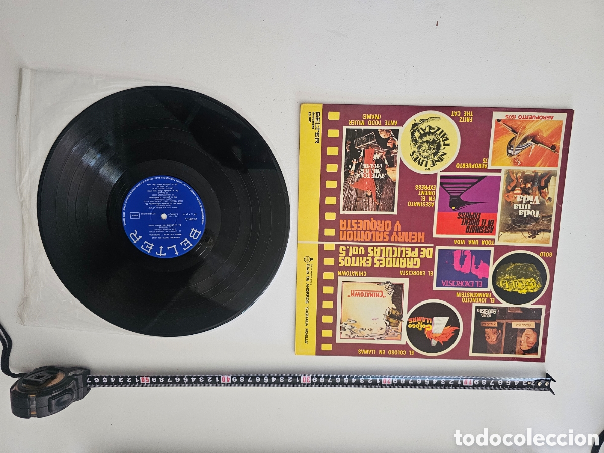 Discos de vinilo: Disco de vinilo de 33 RPM Grandes &eacute;xitos de pel&iacute;culas v. 5 Henry Salom&oacute;n y Orquesta 1975