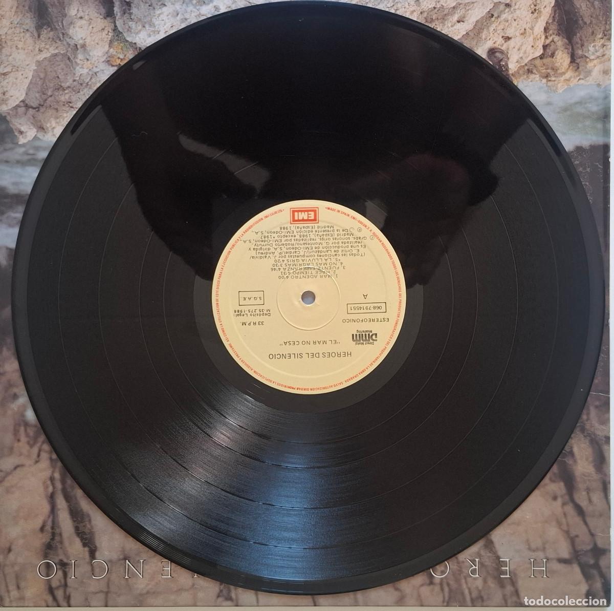 Discos de vinilo: H&eacute;roes Del Silencio - El Mar No Cesa - Foto 3