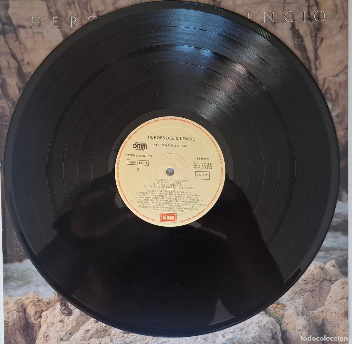 Discos de vinilo: H&eacute;roes Del Silencio - El Mar No Cesa - Foto 5